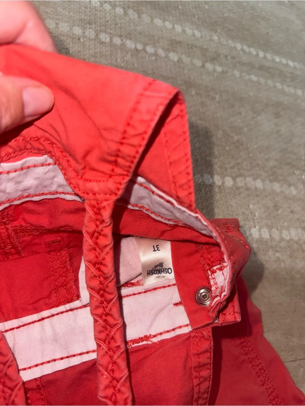 OshKosh B'gosh Red Braided-Strap Kids Overalls